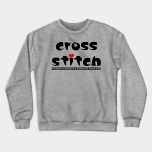 Cross Stitch Small Heart Crewneck Sweatshirt